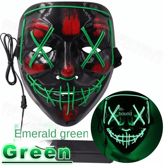 Boy's Halloween LED Luminous Mask Hip Hop Masquerade Party Prop