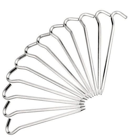 Galvanized Tent Stakes 7-16 Inch 18 Metal Tent Pegs Heavy Duty Steel Stakes