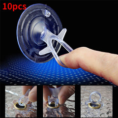 10PCS 45mm Rubber Clear Suction Cup Hook for Car Sunshade