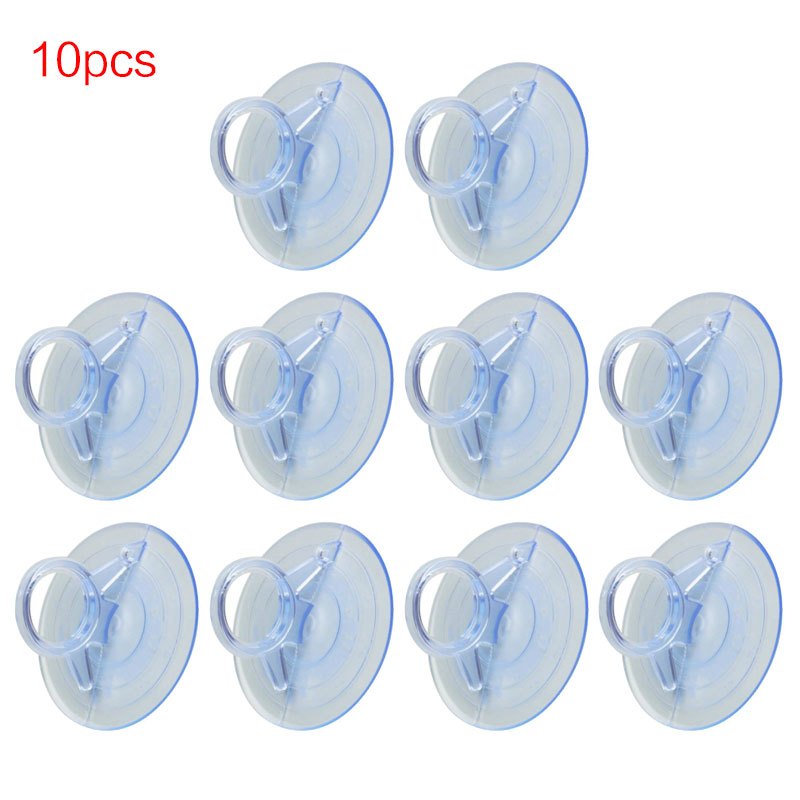 10PCS 45mm Rubber Clear Suction Cup Hook for Car Sunshade