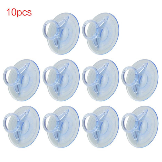 10PCS 45mm Rubber Clear Suction Cup Hook for Car Sunshade