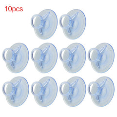 10PCS 45mm Rubber Clear Suction Cup Hook for Car Sunshade