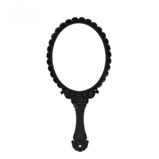 Vintage Handheld Mirror with Handle - Compact and Portable Cosmetic Mirror