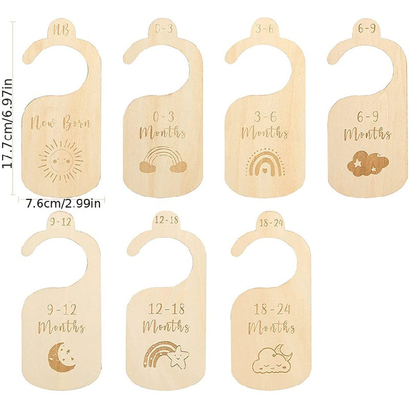 7-Piece Baby Closet Size Divider Set for Newborn Nursery & Infant Clothing
