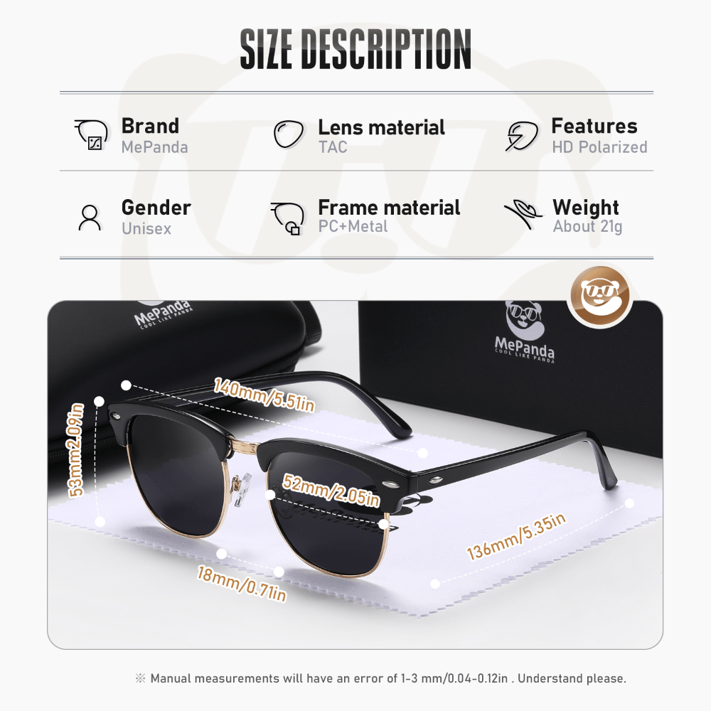 MePanda Unisex Polarized Retro Outdoor Driving Sunglasses