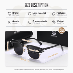MePanda Unisex Polarized Retro Outdoor Driving Sunglasses