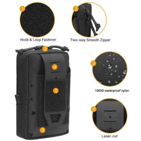 Nylon Outdoor Tactical Storage Waist Pack Lightweight Waist Bag