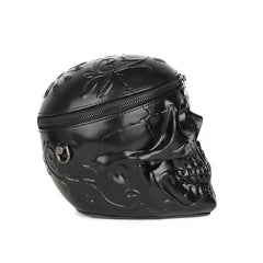 Gothic Skull Head Bag with Tassel - Halloween Shoulder Bag