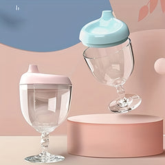 Kid's Birthday Party Plastic Goblet Sippy Cup & Milk Bottle with Lid