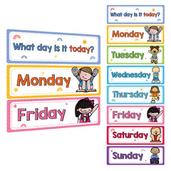 LACHILLY Flashcards Set Weather Seasons Months Weekdays Learning Posters
