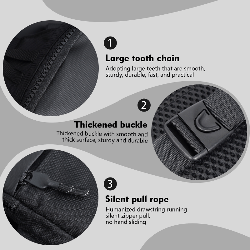 Men's Reflective Strip Waterproof Messenger Bag