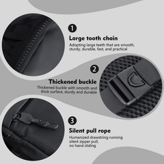 Men's Reflective Strip Waterproof Messenger Bag