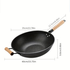 Portable Non Stick Wok Pan with Spatula for Camping