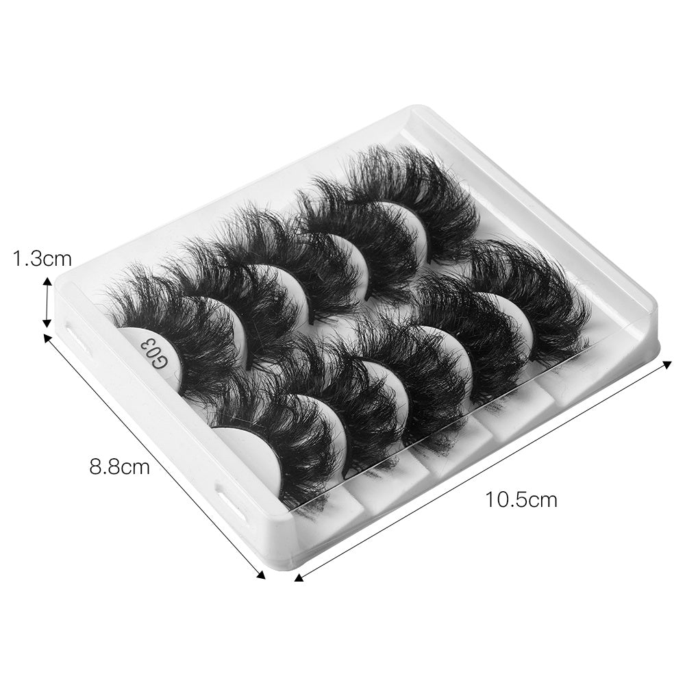 5 Pairs Fluffy Faux Mink Lashes Thick Long Lasting Eyelashes