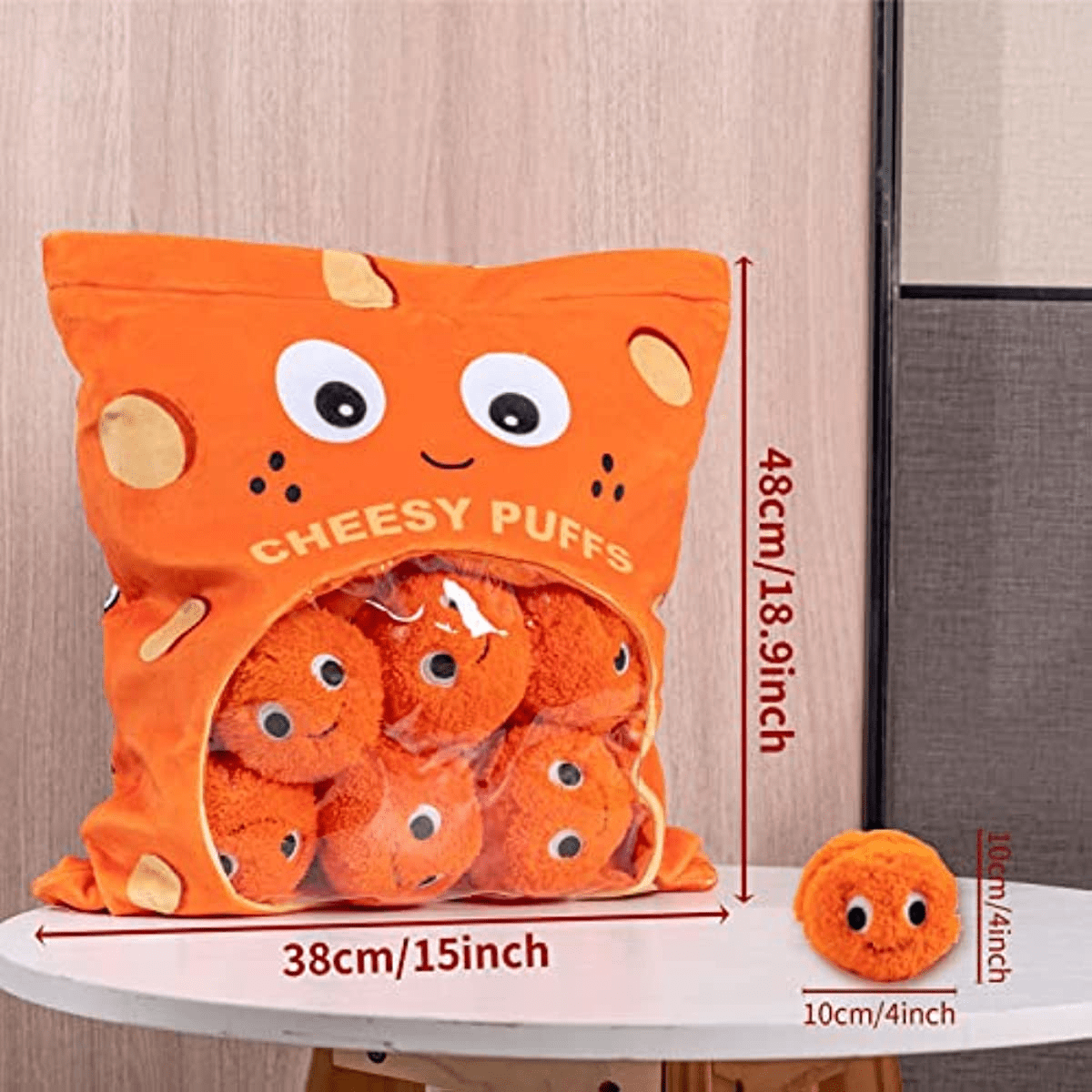 Cheesy Puffs Plush Toy Balls Puff Cheese Puff Stuffed Toy