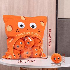 Cheesy Puffs Plush Toy Balls Puff Cheese Puff Stuffed Toy