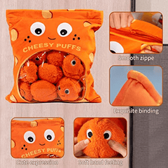 Cheesy Puffs Plush Toy Balls Puff Cheese Puff Stuffed Toy
