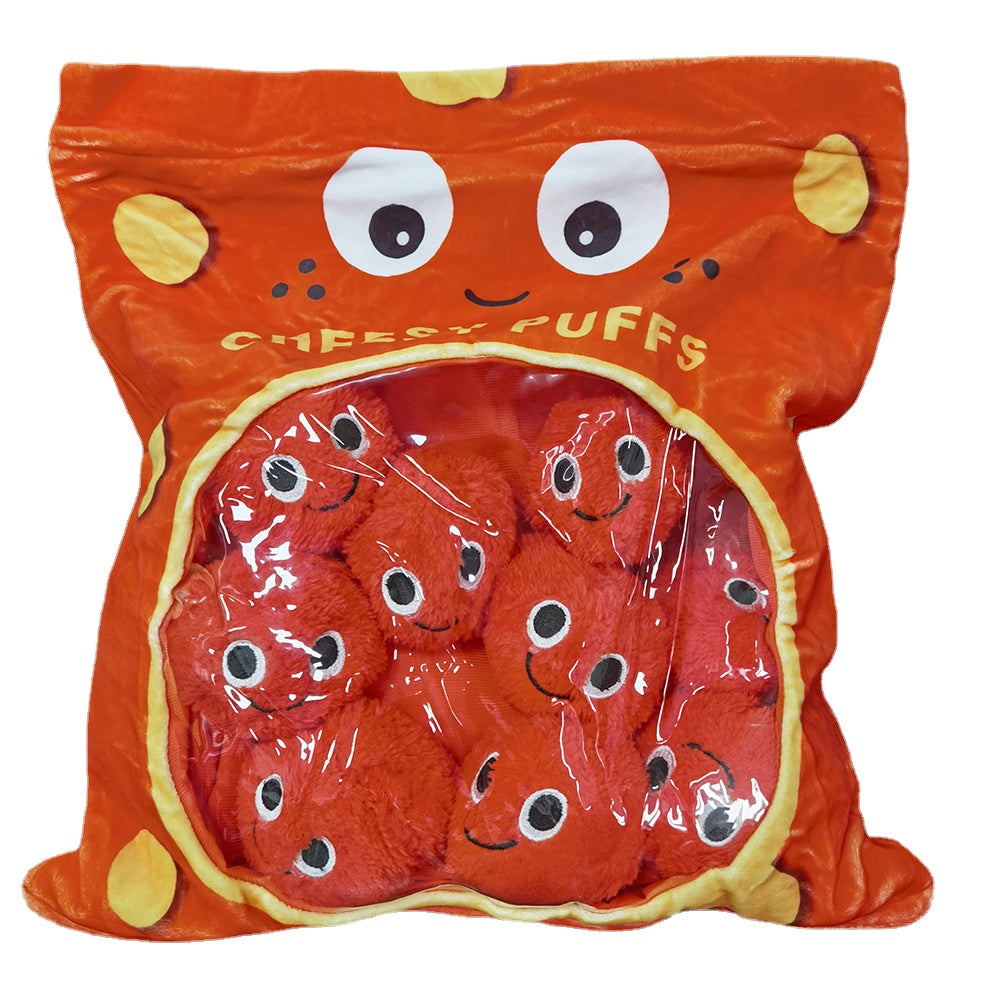Cheesy Puffs Plush Toy Balls Puff Cheese Puff Stuffed Toy