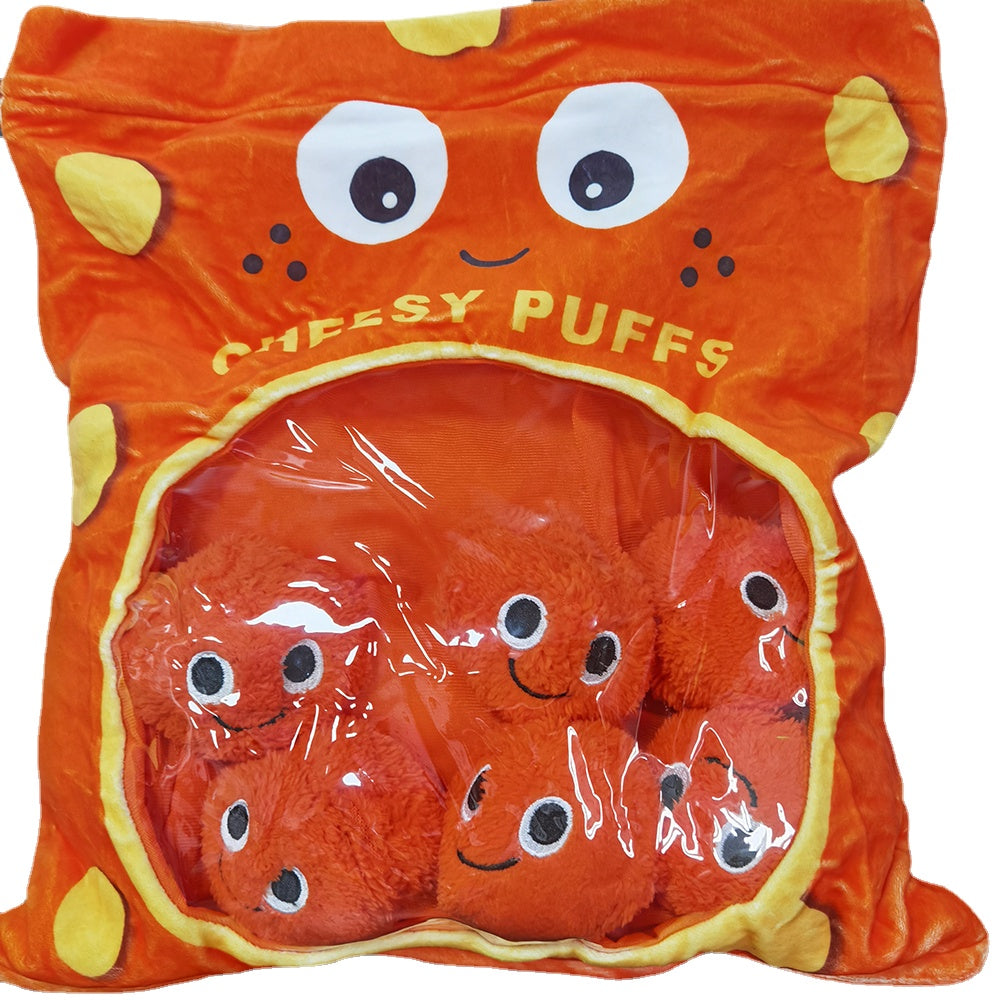 Cheesy Puffs Plush Toy Balls Puff Cheese Puff Stuffed Toy