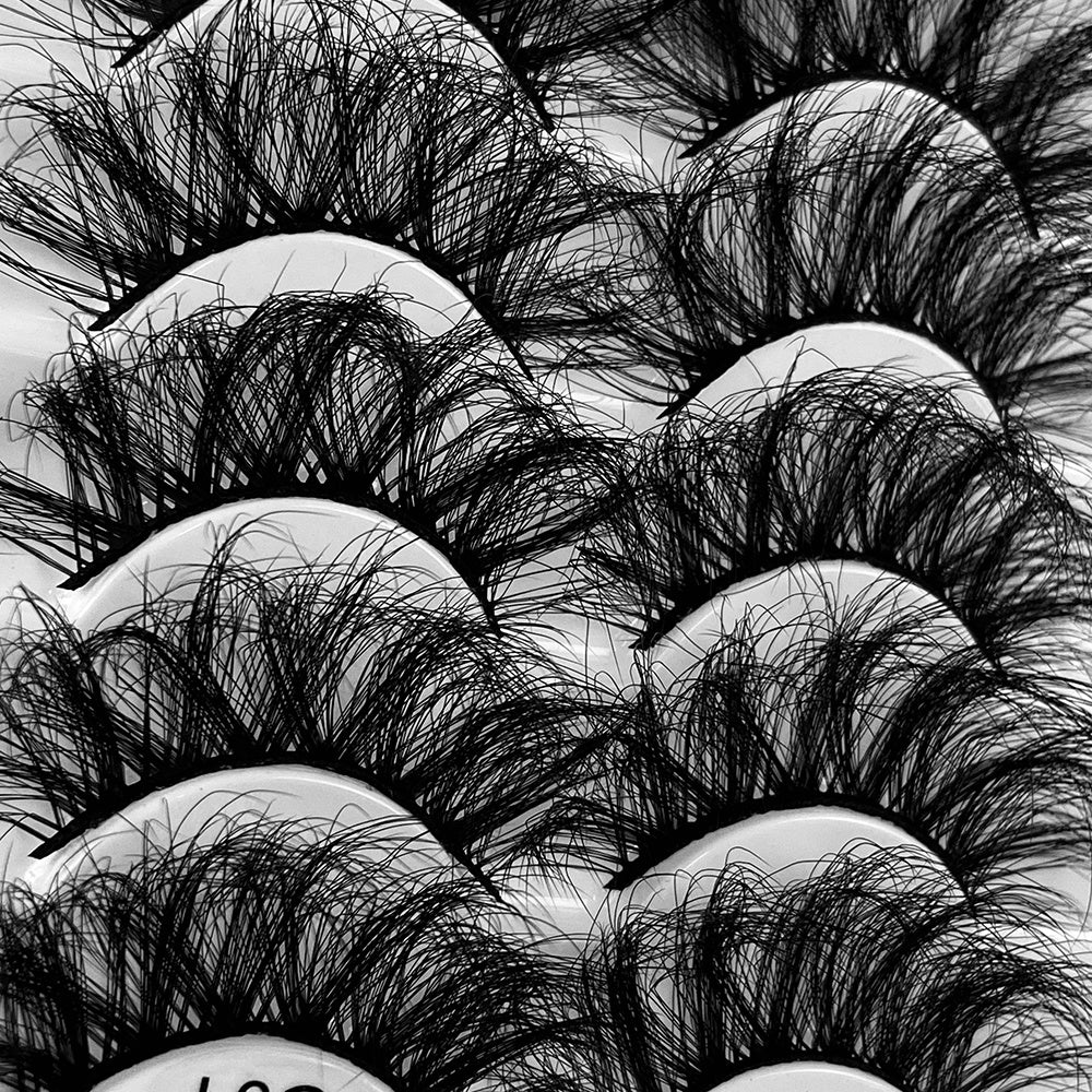 5 Pairs 8D Fluffy False Eyelashes Messy Dramatic Mink Thick Makeup Accessories