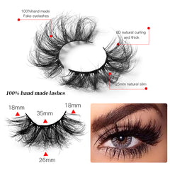 5 Pairs 8D Fluffy False Eyelashes Messy Dramatic Mink Thick Makeup Accessories