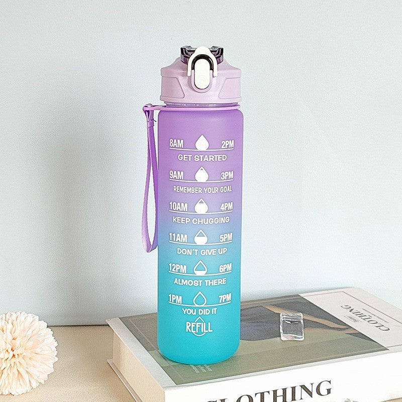 Motivational Water Bottle 30oz Sports Cup for Outdoor Activities