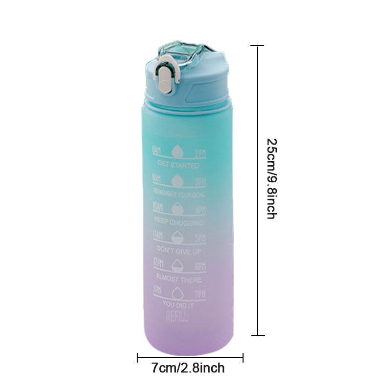 Motivational Water Bottle 30oz Sports Cup for Outdoor Activities