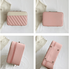 Portable Travel Makeup Cosmetic Case with Handle