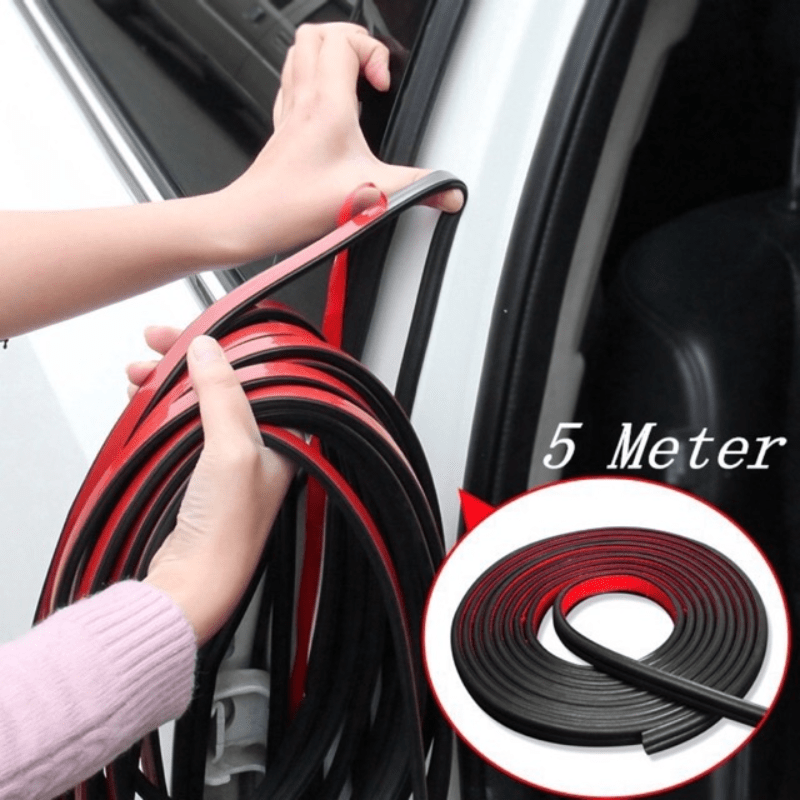 5M 16 4ft Car Silence Rubber Seal Strip B Shape Soundproof Bumper Strip
