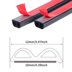5M 16 4ft Car Silence Rubber Seal Strip B Shape Soundproof Bumper Strip