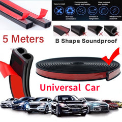 5M 16 4ft Car Silence Rubber Seal Strip B Shape Soundproof Bumper Strip
