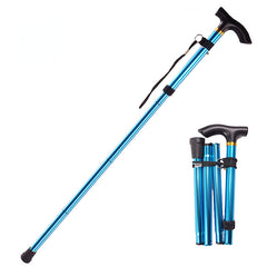 Portable Folding Trekking Pole Telescopic Walking Cane Camping Hiking Stick