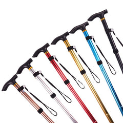 Portable Folding Trekking Pole Telescopic Walking Cane Camping Hiking Stick