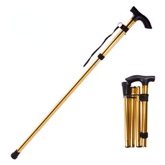 Portable Folding Trekking Pole Telescopic Walking Cane Camping Hiking Stick