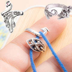 4pcs Adjustable Knitting Ring Thread Loop Guide Sewing Accessory