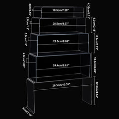 5pcs Acrylic Display Stand for Shoes Cosmetics Jewelry
