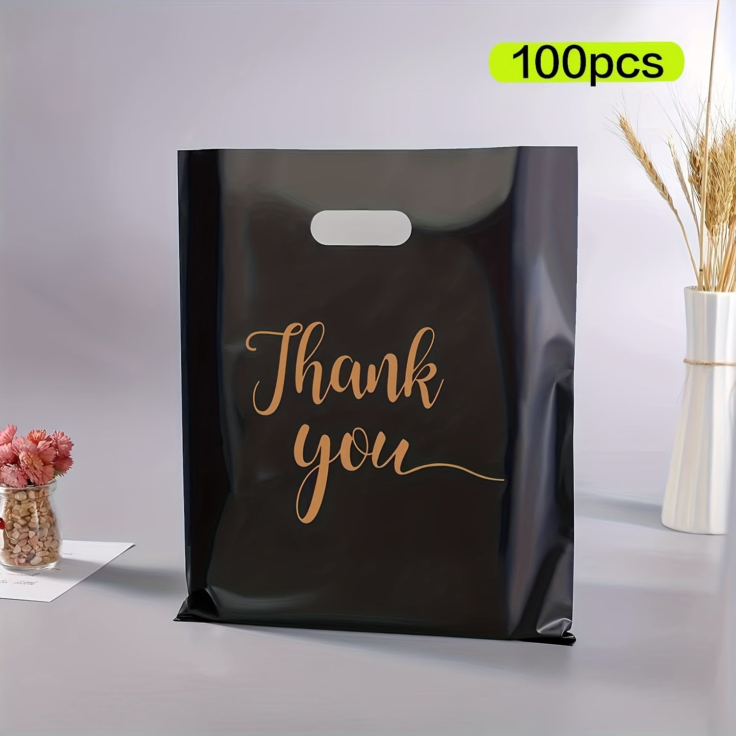 100 Thank You Merchandise Bags for Retail Shop Boutique Clothes Business Gift