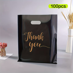 100 Thank You Merchandise Bags for Retail Shop Boutique Clothes Business Gift