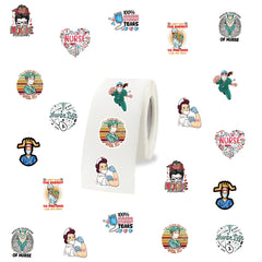 500pcs Nurse Cartoon Stickers Pack for Scrapbooking Cards Envelopes