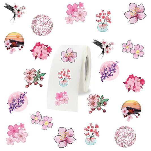 500pcs Sakura Series Graffiti Stickers for Laptop Bumper Water Bottles