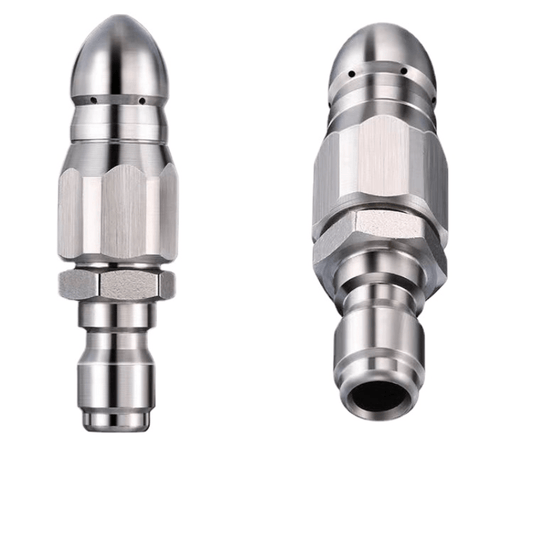 Water Mouse Head Sewer Pipe Dredging Nozzle 5000psi Stainless Steel