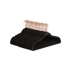 20pcs Velvet Hangers Non Slip Heavy Duty Space Saving 360 Rotating Rose Golden
