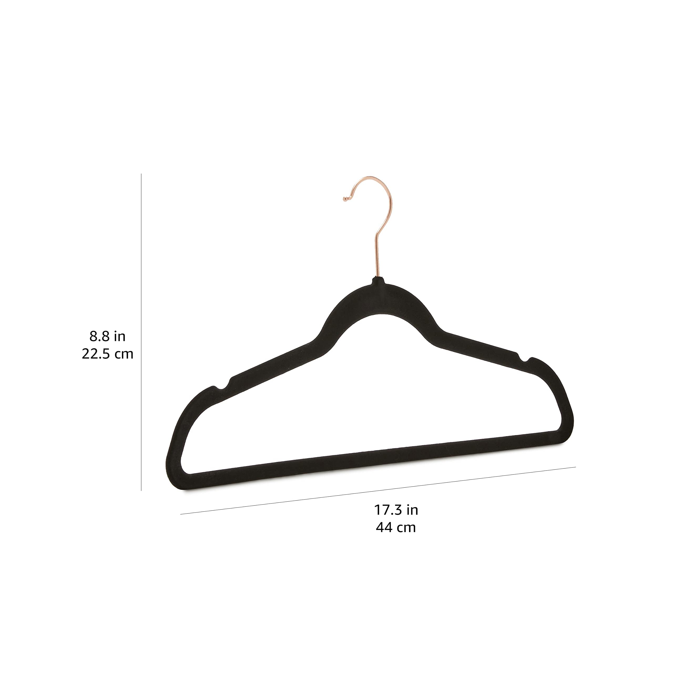 20pcs Velvet Hangers Non Slip Heavy Duty Space Saving 360 Rotating Rose Golden
