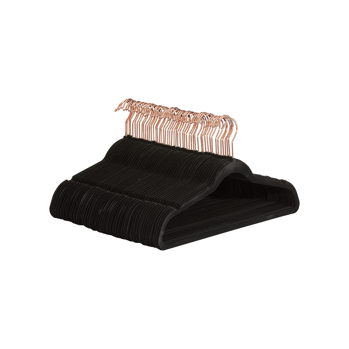 20pcs Velvet Hangers Non Slip Heavy Duty Space Saving 360 Rotating Rose Golden
