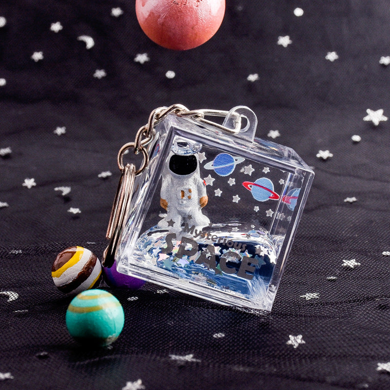 Astronaut Liquid Quicksand Key Chain For Men Graduation Gift