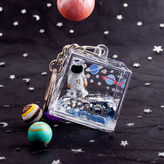Astronaut Liquid Quicksand Key Chain For Men Graduation Gift