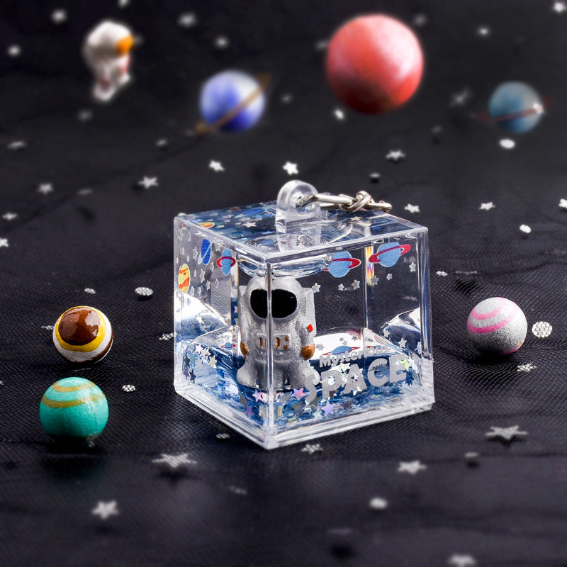 Astronaut Liquid Quicksand Key Chain For Men Graduation Gift