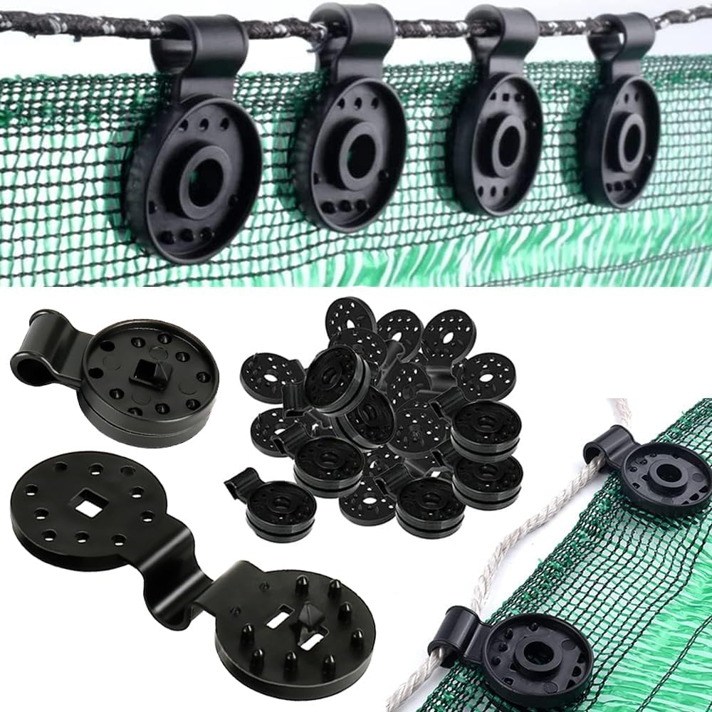 Secure Outdoor Shade Cloth Clips for Fencing, Greenhouses, Bird Protection Nets