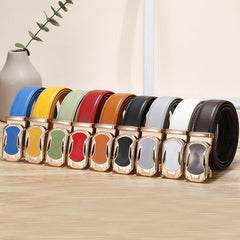 Men's Leather Buckle Belt for Outdoor Party Holiday Sports