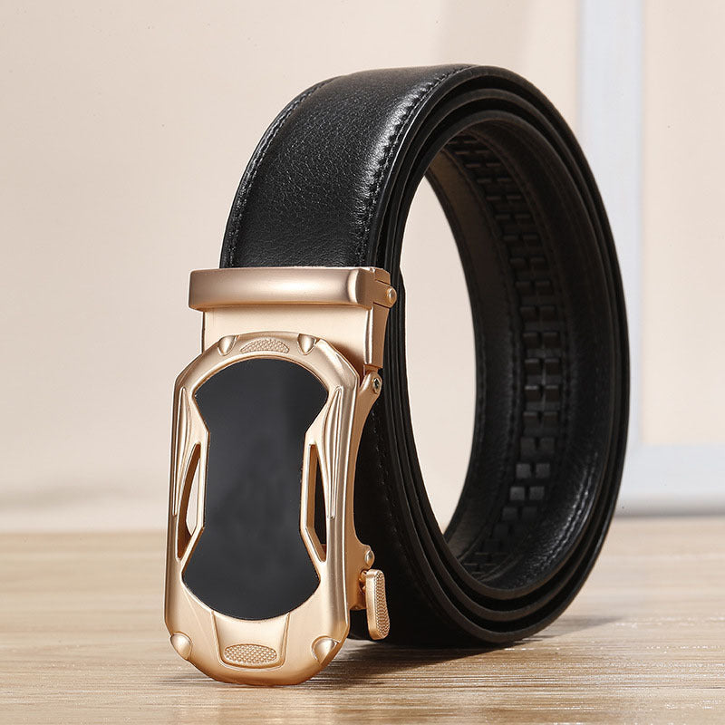 Men's Leather Buckle Belt for Outdoor Party Holiday Sports